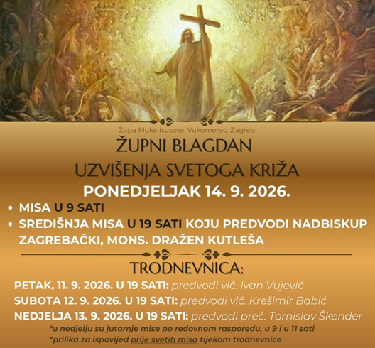 Nadbiskup Kutleša predvodit će proslavu župnog blagdana u župi Vukomerec